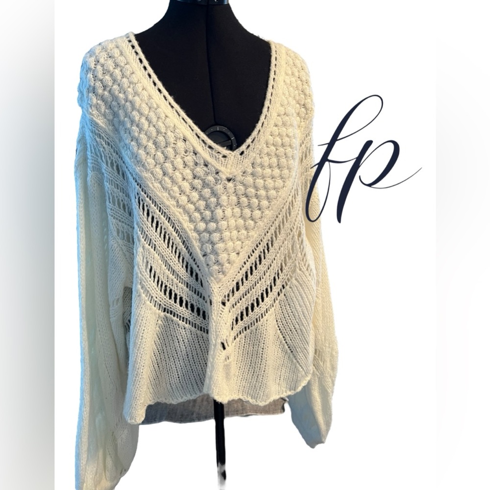 NWT Free People Snowball Sweater in Ivory - Size Large